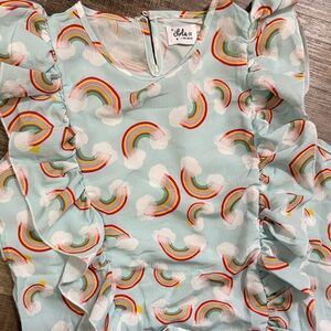 Lola + The Boys Rainbow Ruffle Set - Multicolor
